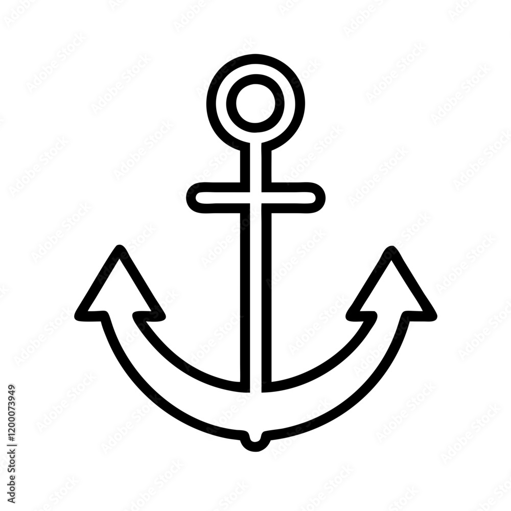 anchor icon, anchor line art - simple line art of anchor, perfect for anchor logos and icons and themed design anchor icon, anchor line art - simple line art of anchor, perfect for anchor logos and icons and themed design