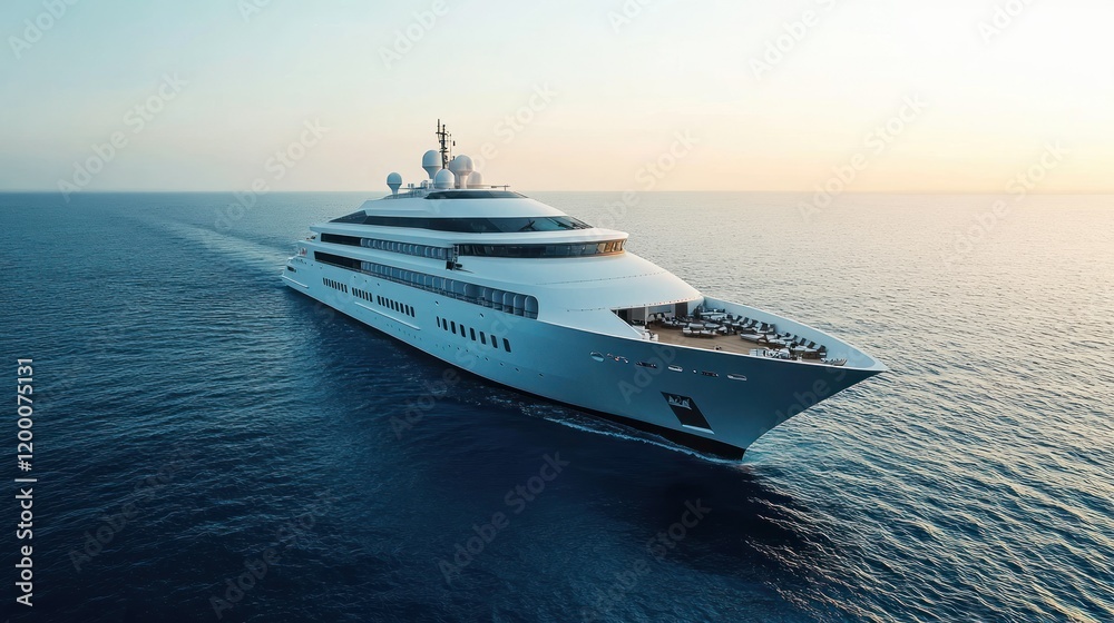 Advanced luxury cruise ship at sea passing through blue ocean waters under clear sky background wallpaper AI generated image Advanced luxury cruise ship at sea passing through blue ocean waters under clear sky background wallpaper AI generated image