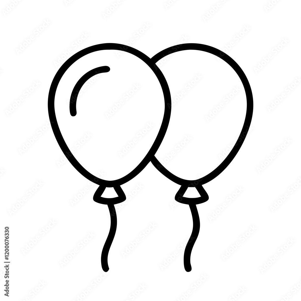 balloon icon, balloon line art - simple line art of balloon, perfect for balloon logos and icons and themed design balloon icon, balloon line art - simple line art of balloon, perfect for balloon logos and icons and themed design