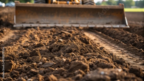 Wallpaper Mural A closeup of gritty freshly turned soil revealing rich textures and shades as a graders blade has exposed new material ready for paving. Torontodigital.ca