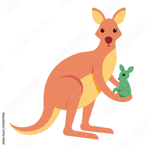 a mother kangaroo with a joey in her pouch