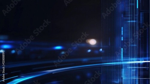 Digital Background for Tech AI and Data Presentations. Digital Technology Background for Artificial Intelligence and Neural Network Projects
