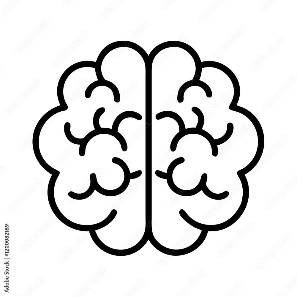 brain logo icon, brain logo line art - simple line art of brain logo, perfect for brain logo logos and icons and themed design brain logo icon, brain logo line art - simple line art of brain logo, perfect for brain logo logos and icons and themed design