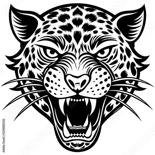 leopard head vector