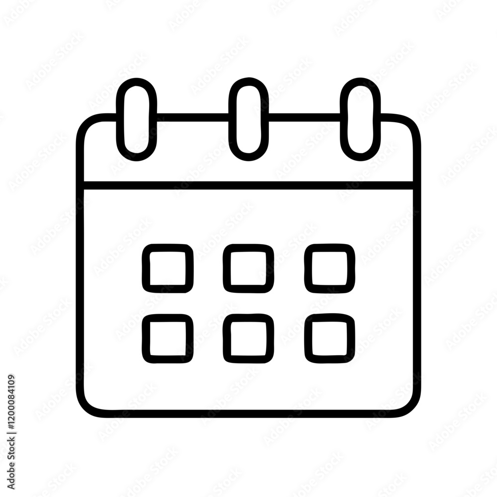 calendar icon, calendar line art - simple line art of calendar, perfect for calendar logos and icons and themed design calendar icon, calendar line art - simple line art of calendar, perfect for calendar logos and icons and themed design