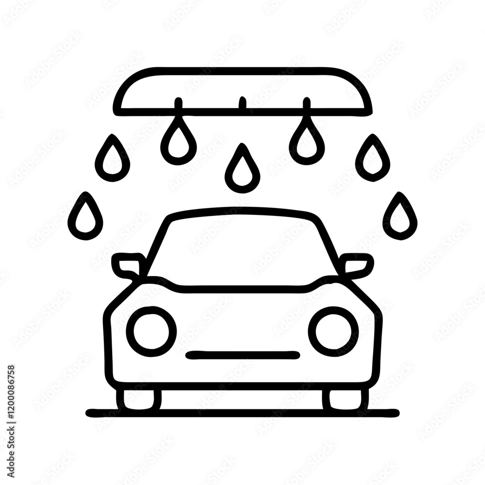 car wash icon, car wash line art - simple line art of car wash, perfect for car wash logos and icons and themed design car wash icon, car wash line art - simple line art of car wash, perfect for car wash logos and icons and themed design