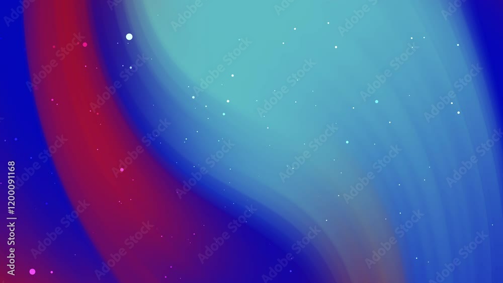 Abstract background with red and blue gradient curves blending smoothly with tiny specks, suitable for modern designs and artistic concepts Abstract background with red and blue gradient curves blending smoothly with tiny specks, suitable for modern designs and artistic concepts