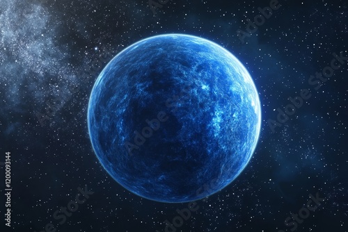 blue planet in space, Generative AI