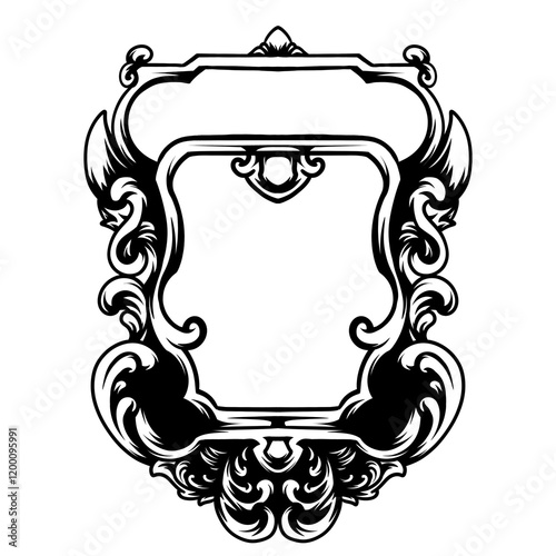Cool and charming silhouette background frame