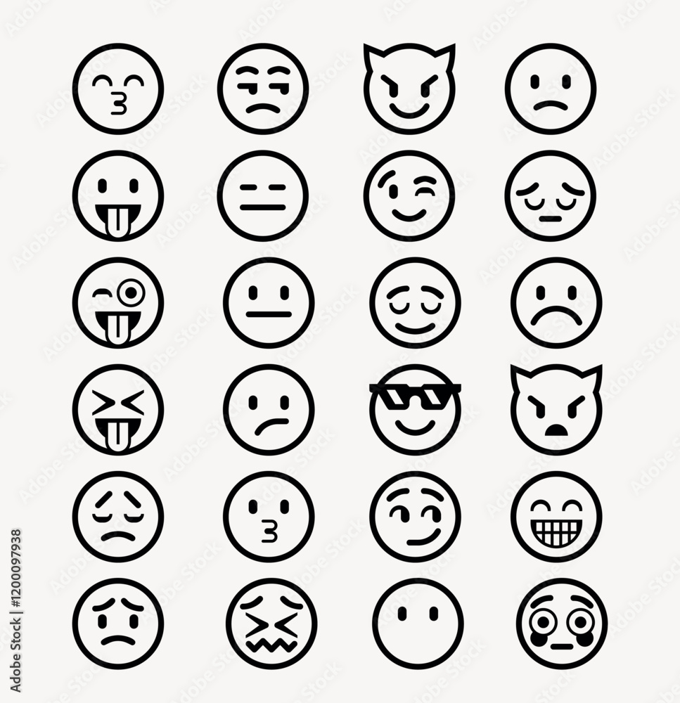 Complete Emoji Collection in Vector Format. Complete Emoji Collection in Vector Format.