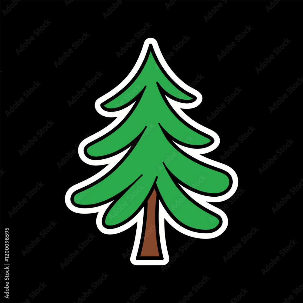 Obraz premium Christmas Fir Tree Vectors Design