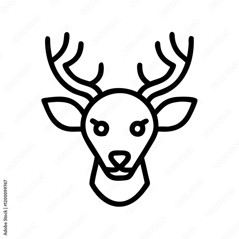 deer icon, deer line art - simple line art of deer, perfect for deer logos and icons and themed design deer icon, deer line art - simple line art of deer, perfect for deer logos and icons and themed design