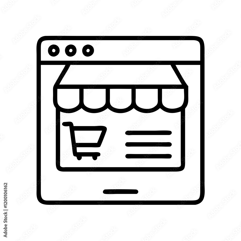 ecommerce icon, ecommerce line art - simple line art of ecommerce, perfect for ecommerce logos and icons and themed design ecommerce icon, ecommerce line art - simple line art of ecommerce, perfect for ecommerce logos and icons and themed design
