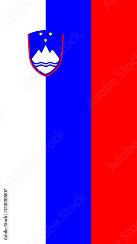 Vertical Flag of Slovenia, 9:16 Format, Vertical Slovenia Flag, Vector Images