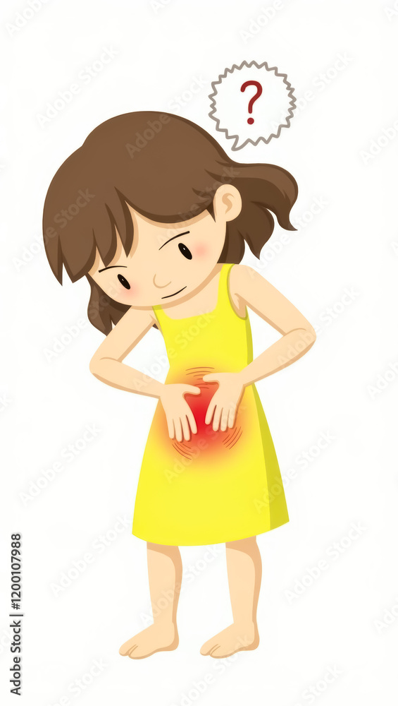young girl experiencing abdominal pain and discomfort young girl experiencing abdominal pain and discomfort