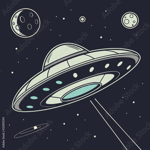 Fototapeta Naklejka Na Ścianę i Meble -  ufo in space