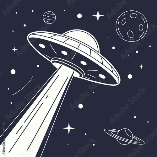 ufo in space