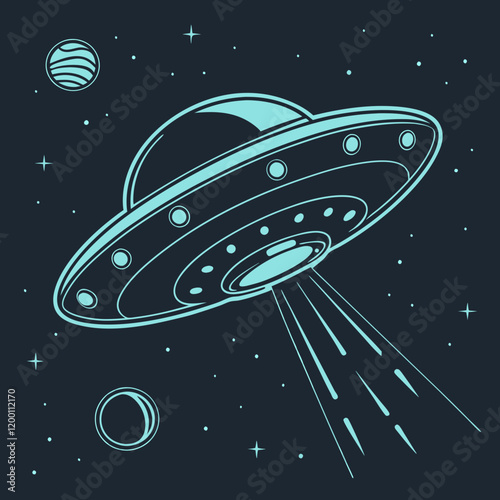 Fototapeta Naklejka Na Ścianę i Meble -  ufo in space