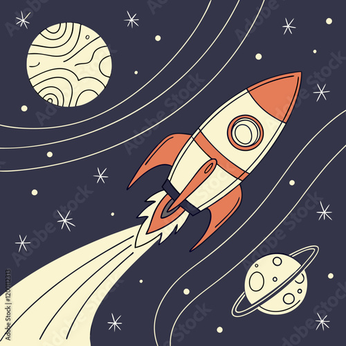 rocket in space