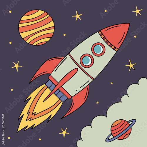 rocket in space