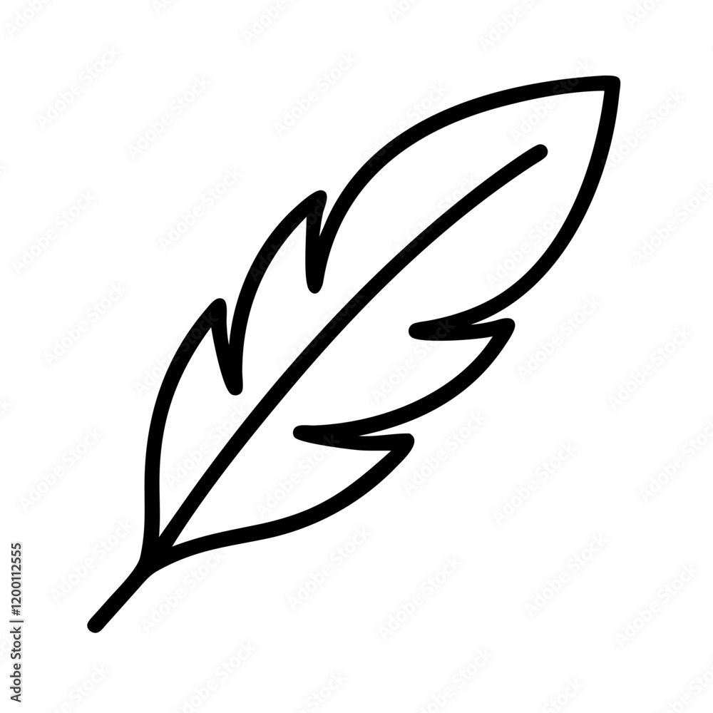 feather icon, feather line art - simple line art of feather, perfect for feather logos and icons and themed design feather icon, feather line art - simple line art of feather, perfect for feather logos and icons and themed design