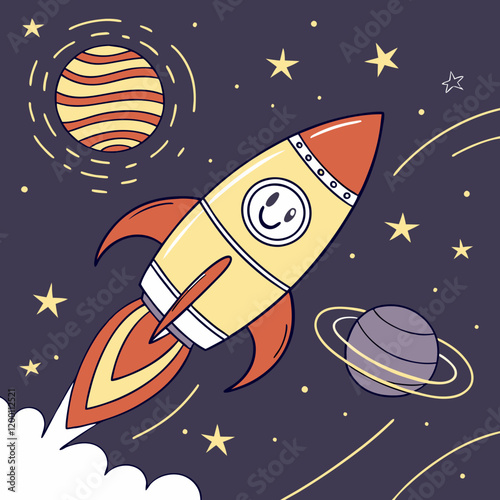 rocket in space