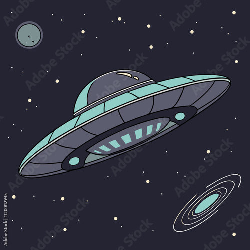 Fototapeta Naklejka Na Ścianę i Meble -  ufo in space