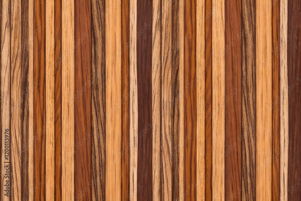 Fototapeta premium Striped Exotic Wood Veneer - Natural Brown Pattern