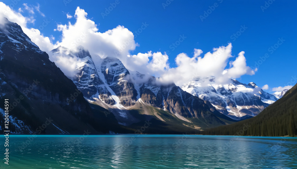 SNOWY MOUNTAIN WITH LAKE SNOWY MOUNTAIN WITH LAKE