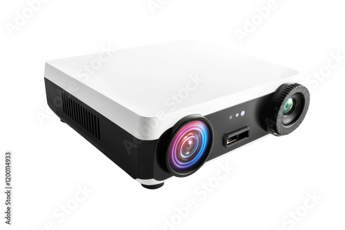 Compact projector suitable for home theater use with versatile connectivity options photo