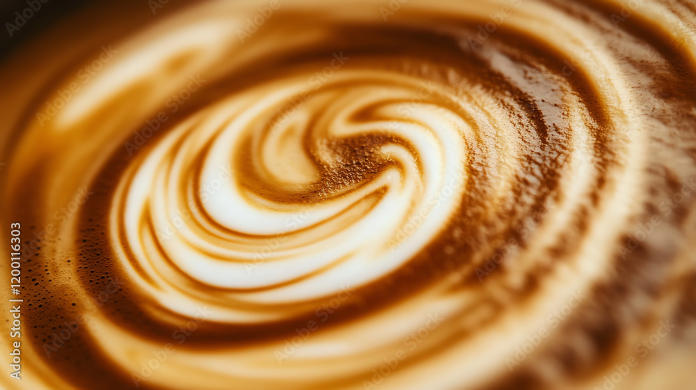 Abstract coffee swirl creating a wave pattern, macro perspective, dynamic coffee design, energy and movement Abstract coffee swirl creating a wave pattern, macro perspective, dynamic coffee design, energy and movement