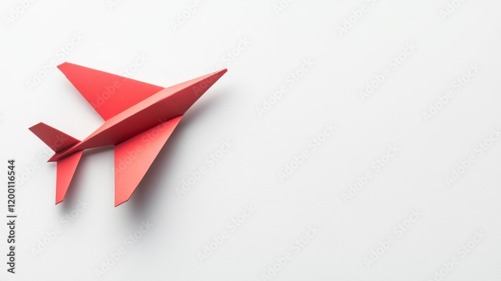 Red Paper Airplane: A Simple Origami Flight Red Paper Airplane: A Simple Origami Flight
