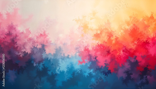 Abstract painting background, watercolor texture with rainbow colors