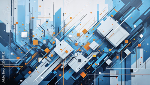 Abstract background with geometric shapes