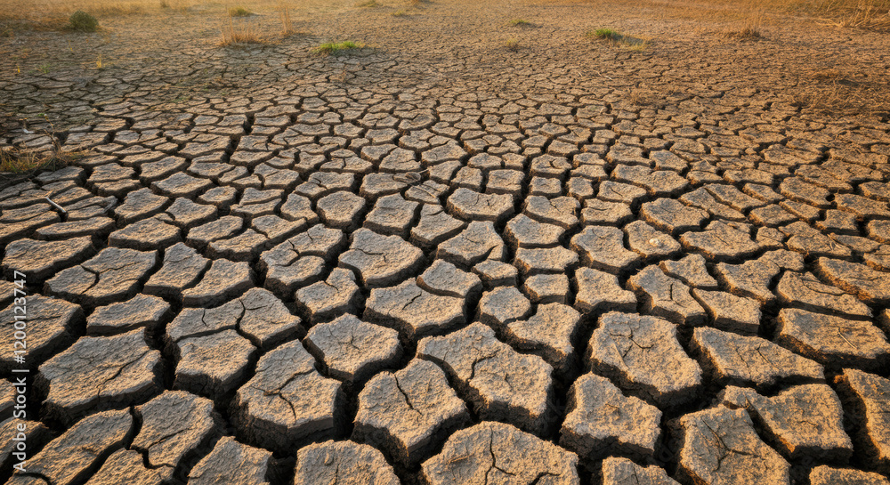 Fototapeta premium Dried Cracked Earth Texture