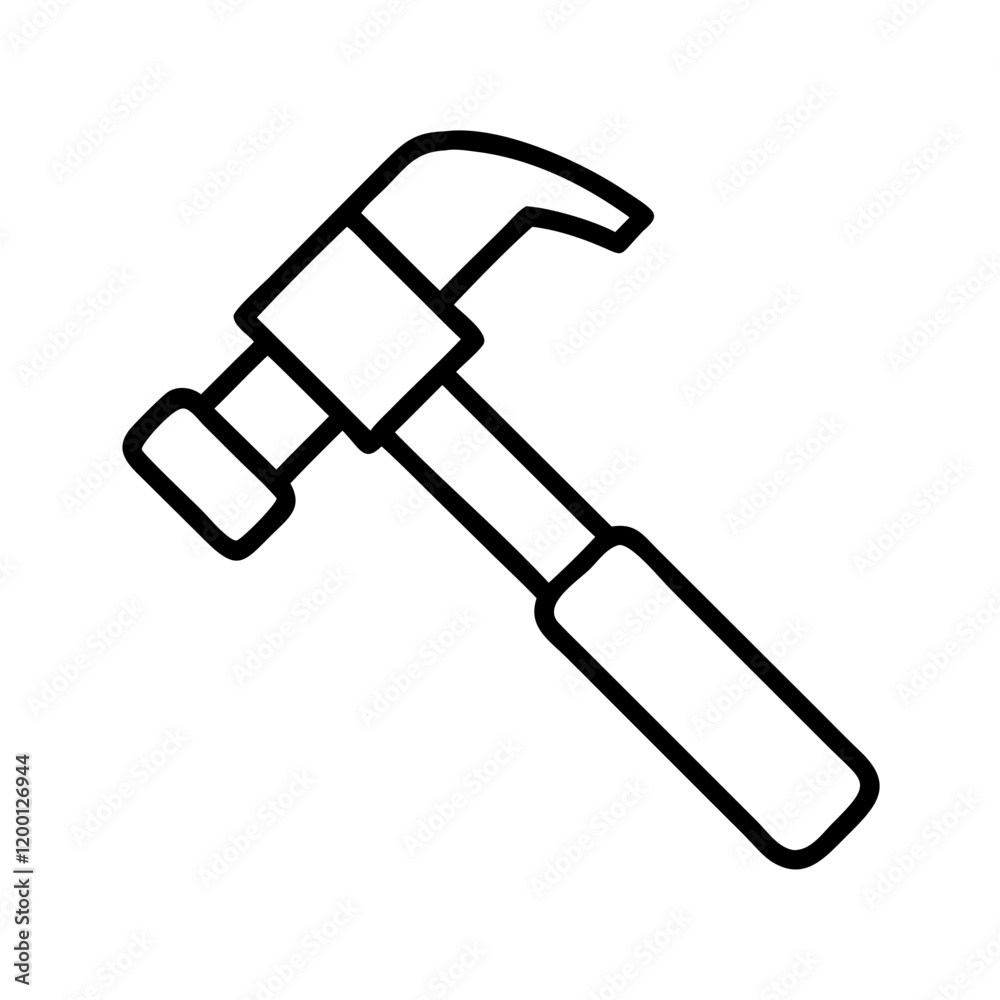 hammer icon, hammer line art - simple line art of hammer, perfect for hammer logos and icons and themed design hammer icon, hammer line art - simple line art of hammer, perfect for hammer logos and icons and themed design