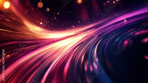Abstract Light Trails in Motion