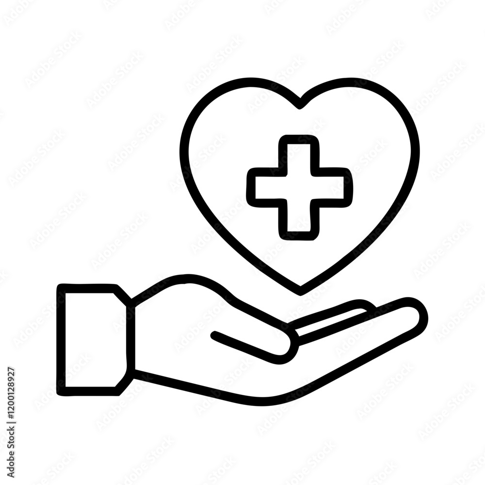 healthcare icon, healthcare line art - simple line art of healthcare, perfect for healthcare logos and icons and themed design healthcare icon, healthcare line art - simple line art of healthcare, perfect for healthcare logos and icons and themed design