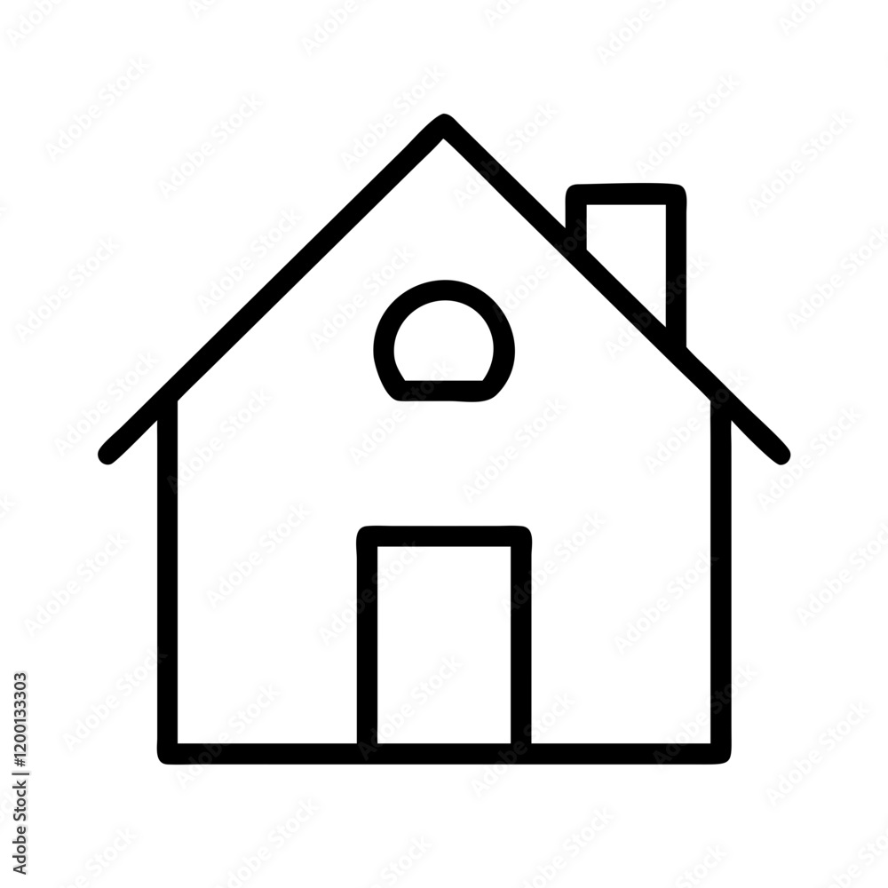 house icon, house line art - simple line art of house, perfect for house logos and icons and themed design house icon, house line art - simple line art of house, perfect for house logos and icons and themed design