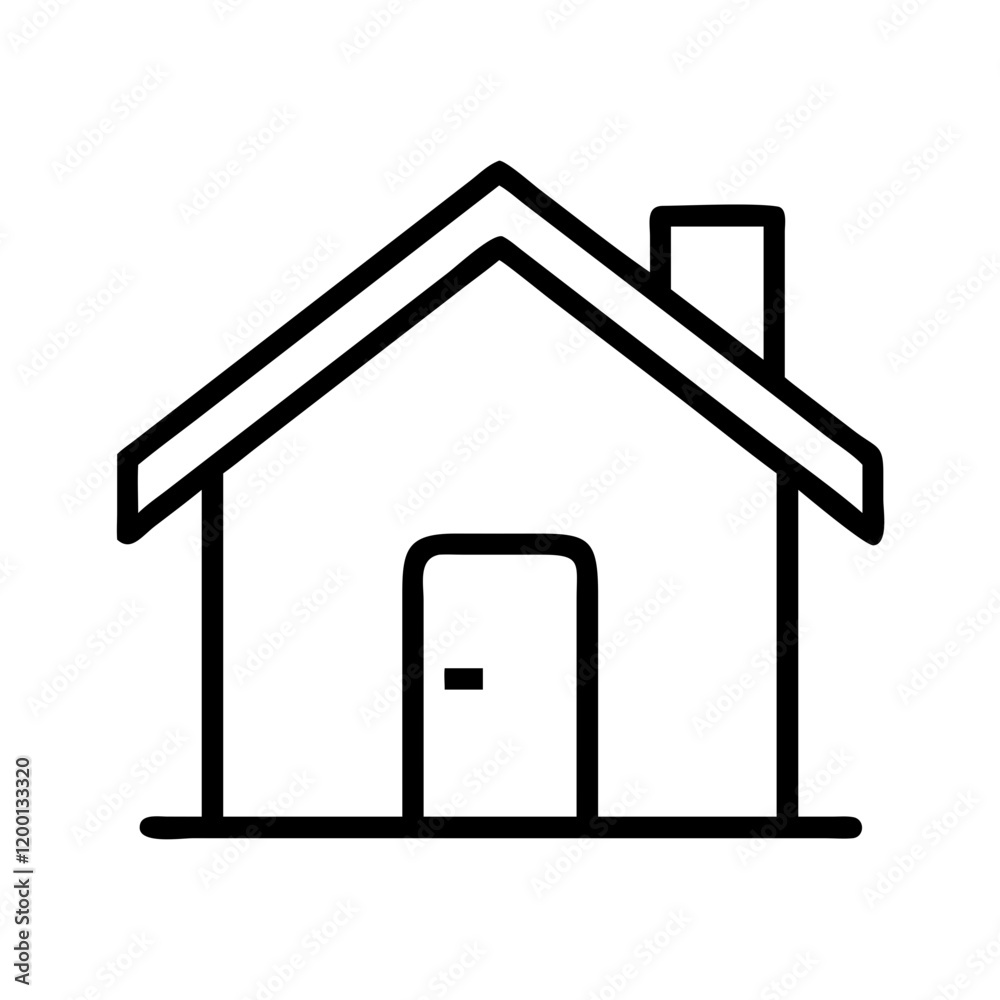 house icon, house line art - simple line art of house, perfect for house logos and icons and themed design house icon, house line art - simple line art of house, perfect for house logos and icons and themed design