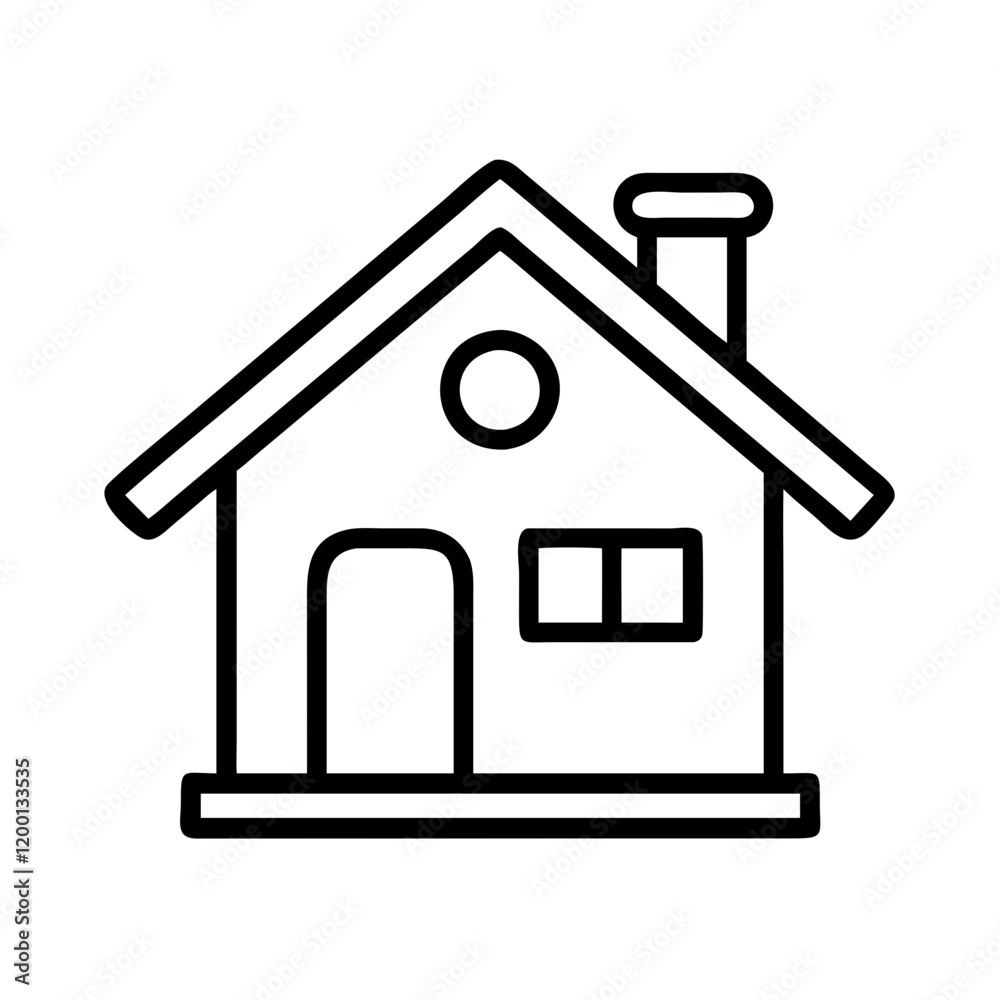 house icon, house line art - simple line art of house, perfect for house logos and icons and themed design house icon, house line art - simple line art of house, perfect for house logos and icons and themed design