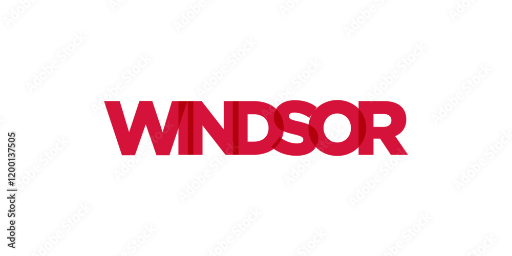 Windsor in the Canada emblem. The design features a geometric style, vector illustration with bold typography in a modern font. The graphic slogan lettering. Windsor in the Canada emblem. The design features a geometric style, vector illustration with bold typography in a modern font. The graphic slogan lettering.