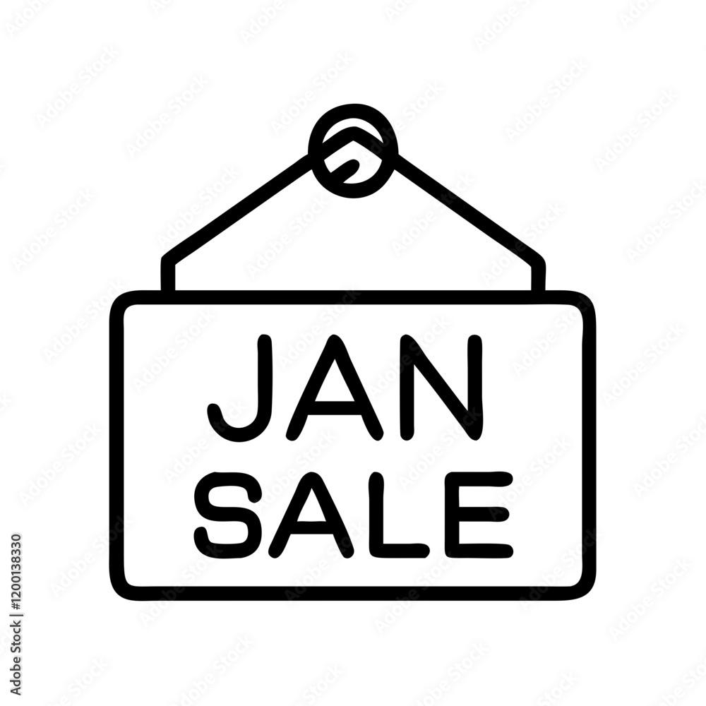 january sale icon, january sale line art - simple line art of january sale, perfect for january sale logos and icons and themed design january sale icon, january sale line art - simple line art of january sale, perfect for january sale logos and icons and themed design