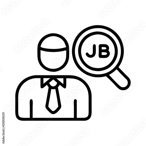 job icon, job line art - simple line art of job, perfect for job logos and icons and themed design 