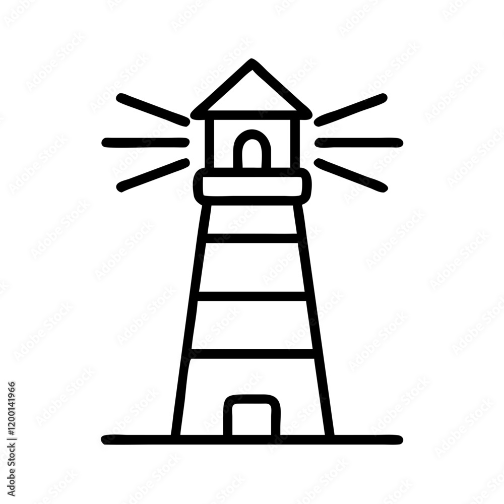 lighthouse icon, lighthouse line art - simple line art of lighthouse, perfect for lighthouse logos and icons and themed design lighthouse icon, lighthouse line art - simple line art of lighthouse, perfect for lighthouse logos and icons and themed design