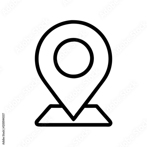 Free Download location icon, location line art - simple line art of location, perfect for location logos and icons and themed design  - GFXLoad