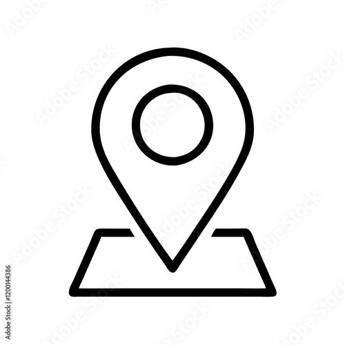 Free Download location icon, location line art - simple line art of location, perfect for location logos and icons and themed design  - GFXLoad