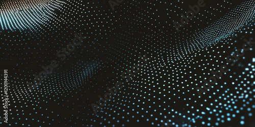 Grunge halftone texture with soft contrast and light dots against dark background