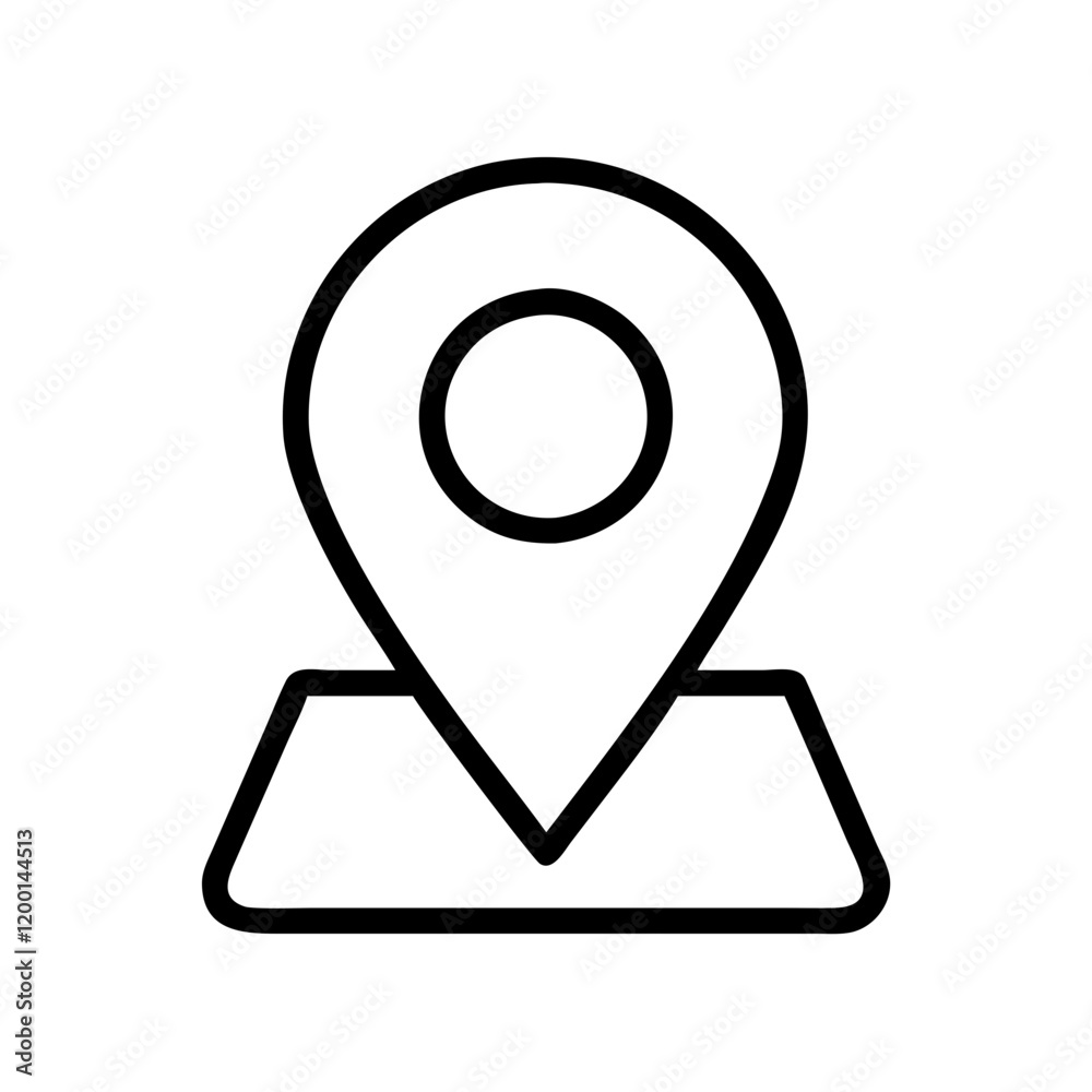 location icon, location line art - simple line art of location, perfect for location logos and icons and themed design location icon, location line art - simple line art of location, perfect for location logos and icons and themed design