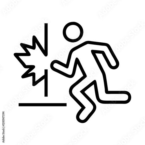 man disabled emergency icon, man disabled emergency line art - simple line art of man disabled emergency, perfect for man disabled emergency logos and icons and themed design 